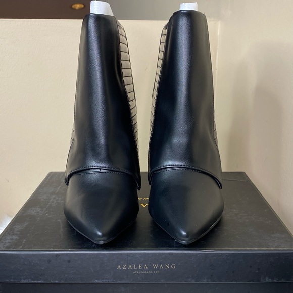 Azalea Wang Black Patent Wedge Bootie - Picture 4 of 11
